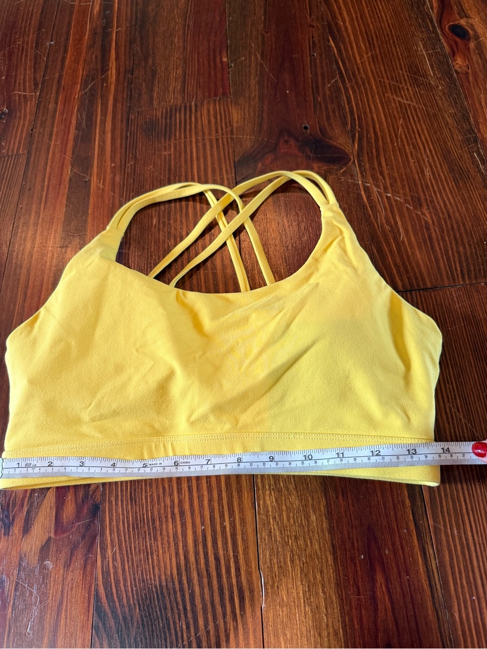 Yellow Padded Sports Bra